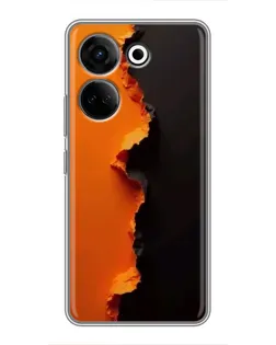 Чохол для TECNO Camon 20 Pro з картинкою «Помаранчевий розлом»