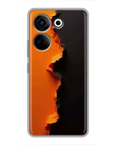 Чохол для TECNO Camon 20 Pro з картинкою «Помаранчевий розлом»