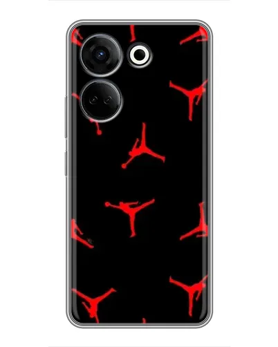 Чохол для TECNO Camon 20 з картинкою «Jordan Red Pattern» Чохол для TECNO Camon 20 з картинкою «Jordan Red Pattern»