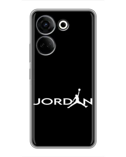 Чохол для TECNO Camon 20 з картинкою «Jordan White Logo» Чохол для TECNO Camon 20 з картинкою «Jordan White Logo»