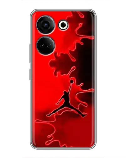 Чохол для TECNO Camon 20 з картинкою «Jordan Red Smoke» Чохол для TECNO Camon 20 з картинкою «Jordan Red Smoke»