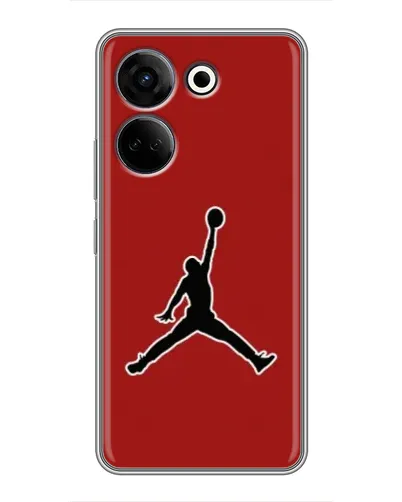 Чохол для TECNO Camon 20 з картинкою «Jordan Red Back» Чохол для TECNO Camon 20 з картинкою «Jordan Red Back»