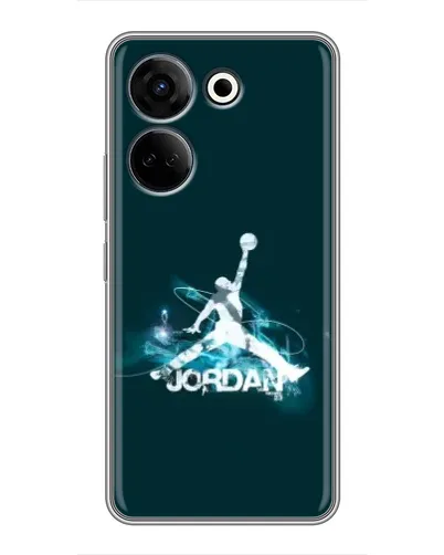 Чохол для TECNO Camon 20 з картинкою «Jordan Blue Fire» Чохол для TECNO Camon 20 з картинкою «Jordan Blue Fire»