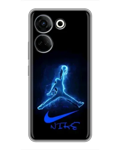 Чохол для TECNO Camon 20 з картинкою «Jordan Neon Blue» Чохол для TECNO Camon 20 з картинкою «Jordan Neon Blue»