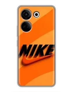 Чохол для TECNO Camon 20 з картинкою «Помаранчевий драйв Nike»