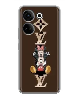 Чохол для TECNO Camon 20 з картинкою «LV та Міккі Маус»