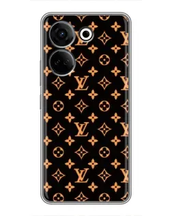 Чохол для TECNO Camon 20 з картинкою «Золота монограма LV»