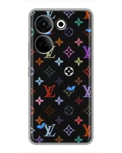 Чохол для TECNO Camon 20 з картинкою «Кольорова монограма LV»