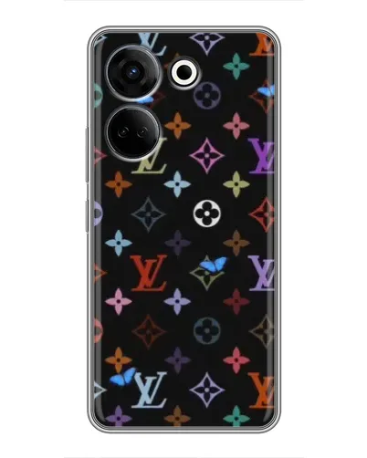 Чохол для TECNO Camon 20 з картинкою «Кольорова монограма LV» Чохол для TECNO Camon 20 з картинкою «Кольорова монограма LV»