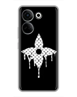 Чохол для TECNO Camon 20 з картинкою «Квіткова монограма»