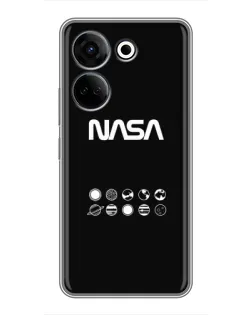 Чохол для TECNO Camon 20 з картинкою «NASA — технічний принт»