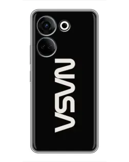 Чохол для TECNO Camon 20 з картинкою «NASA — вертикальний логотип»