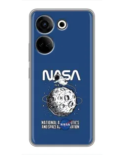 Чохол для TECNO Camon 20 з картинкою «NASA — місячна місія»