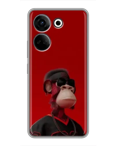 Чохол для TECNO Camon 20 з картинкою «Bored Ape в червоному» Чохол для TECNO Camon 20 з картинкою «Bored Ape в червоному»