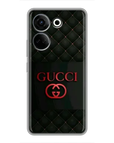 Чохол для TECNO Camon 20 з картинкою «Gucci — стьобаний чорний»