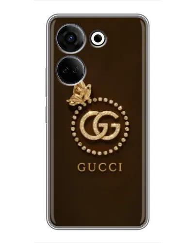 Чохол для TECNO Camon 20 з картинкою «Gucci — золотий метелик»