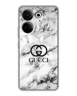 Чохол для TECNO Camon 20 з картинкою «Gucci — мармуровий шик»