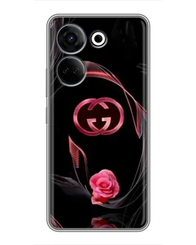 Чохол для TECNO Camon 20 з картинкою «Gucci — неонова троянда»