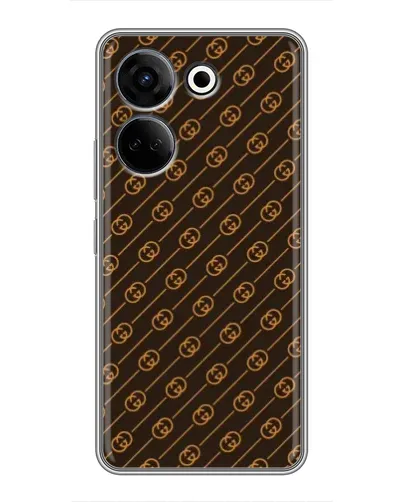 Чохол для TECNO Camon 20 з картинкою «Gucci — золоті діагоналі»