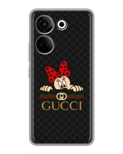 Чохол для TECNO Camon 20 з картинкою «Мінні Маус Gucci — чорний»