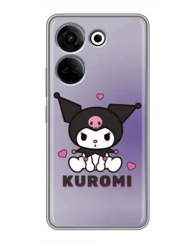 Чохол для TECNO Camon 20 з картинкою «Kuromi — фіолетовий арт»