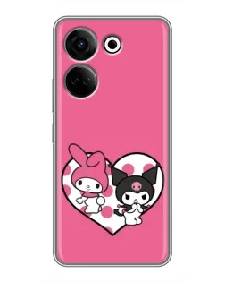 Чохол для TECNO Camon 20 з картинкою «Kuromi та My Melody»