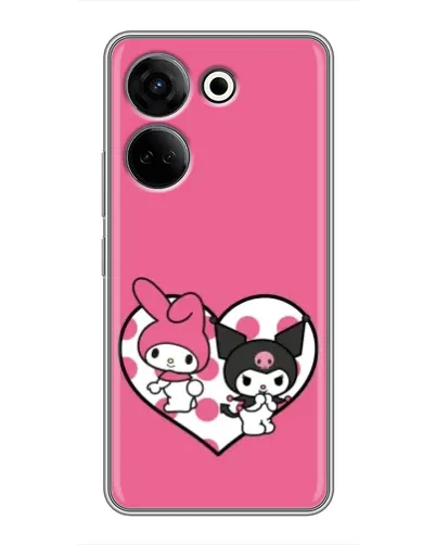 Чохол для TECNO Camon 20 з картинкою «Kuromi та My Melody»