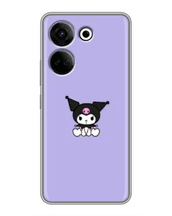 Чохол для TECNO Camon 20 з картинкою «Kuromi — фіолетовий мінімалізм»
