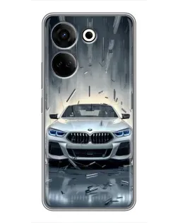 Чохол для TECNO Camon 20 з картинкою «BMW у світлі фар»