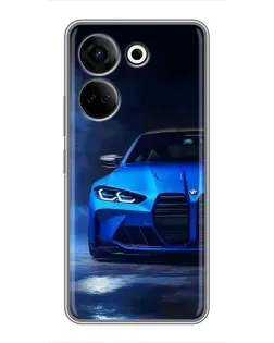 Чохол для TECNO Camon 20 з картинкою «Блакитна BMW M4»