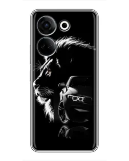 Чохол для TECNO Camon 20 з картинкою «BMW та лев»