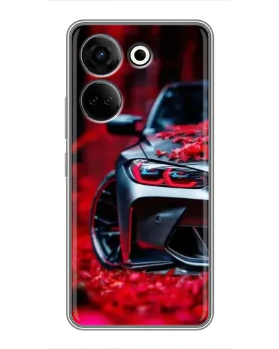 Чохол для TECNO Camon 20 з картинкою «Спортивна BMW та квіти» Чохол для TECNO Camon 20 з картинкою «Спортивна BMW та квіти»