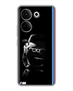 Чохол для TECNO Camon 20 з картинкою «Силует BMW в темряві»