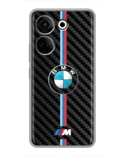 Чохол для TECNO Camon 20 з картинкою «Емблема BMW та карбон»