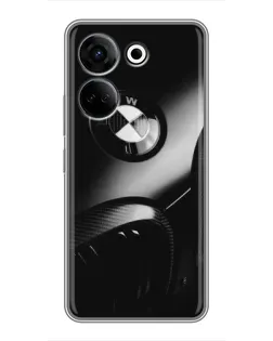 Чохол для TECNO Camon 20 з картинкою «Емблема BMW — макро»