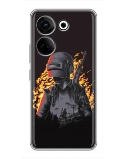 Чохол для TECNO Camon 20 з картинкою «PUBG — вогняний силует» Чохол для TECNO Camon 20 з картинкою «PUBG — вогняний силует»