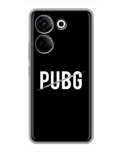 Чехол для TECNO Camon 20 с картинкой «PUBG — белый логотип» Чехол для TECNO Camon 20 с картинкой «PUBG — белый логотип»