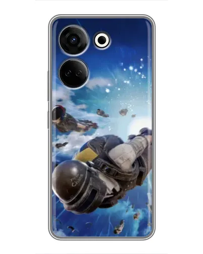 Чехол для TECNO Camon 20 с картинкой «Десант PUBG — прыжок» Чехол для TECNO Camon 20 с картинкой «Десант PUBG — прыжок»