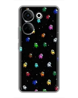 Чохол для TECNO Camon 20 з картинкою «Екіпаж Among Us»