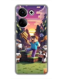 Чохол для TECNO Camon 20 з картинкою «Стів на фермі» Чохол для TECNO Camon 20 з картинкою «Стів на фермі»