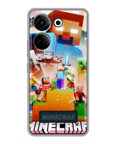 Чехол для TECNO Camon 20 с картинкой «Minecraft герои игры» Чехол для TECNO Camon 20 с картинкой «Minecraft герои игры»