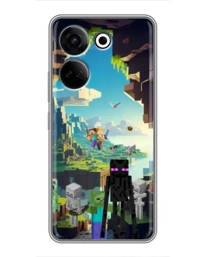 Чехол для TECNO Camon 20 с картинкой «Эндермен в лесу» Чехол для TECNO Camon 20 с картинкой «Эндермен в лесу»