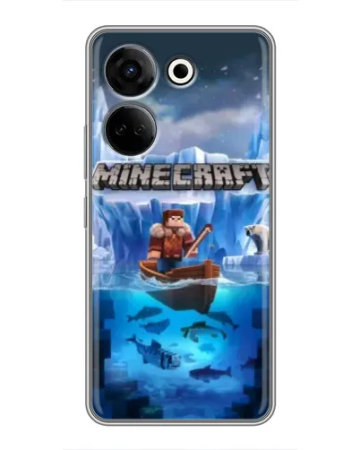 Чехол для TECNO Camon 20 с картинкой «Minecraft ледяной мир» Чехол для TECNO Camon 20 с картинкой «Minecraft ледяной мир»