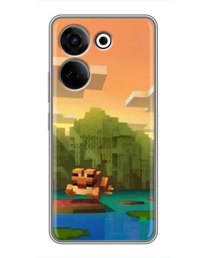 Чехол для TECNO Camon 20 с картинкой «Майнкрафт закат солнца» Чехол для TECNO Camon 20 с картинкой «Майнкрафт закат солнца»