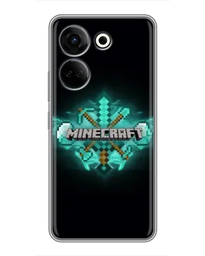 Чехол для TECNO Camon 20 с картинкой «Minecraft Diamond лого» Чехол для TECNO Camon 20 с картинкой «Minecraft Diamond лого»