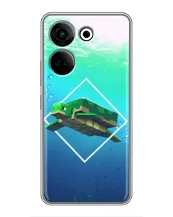 Чохол для TECNO Camon 20 з картинкою «Черепаха Minecraft» Чохол для TECNO Camon 20 з картинкою «Черепаха Minecraft»