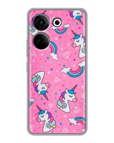 Чехол для TECNO Camon 20 с картинкой «Unicorn паттерн розовый» Чехол для TECNO Camon 20 с картинкой «Unicorn паттерн розовый»