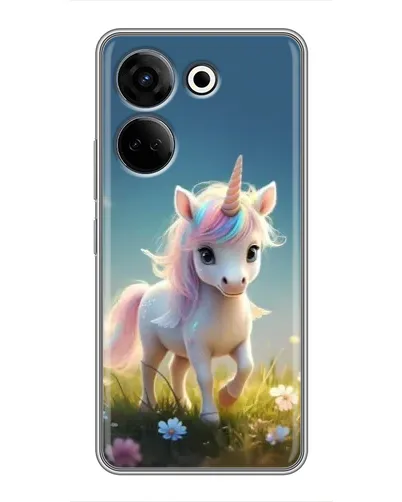 Чехол для TECNO Camon 20 с картинкой «Единорог на поляне» Чехол для TECNO Camon 20 с картинкой «Единорог на поляне»
