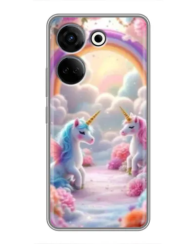 Чехол для TECNO Camon 20 с картинкой «Радуга и единороги» Чехол для TECNO Camon 20 с картинкой «Радуга и единороги»