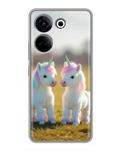 Чехол для TECNO Camon 20 с картинкой «Пара единорогов» Чехол для TECNO Camon 20 с картинкой «Пара единорогов»